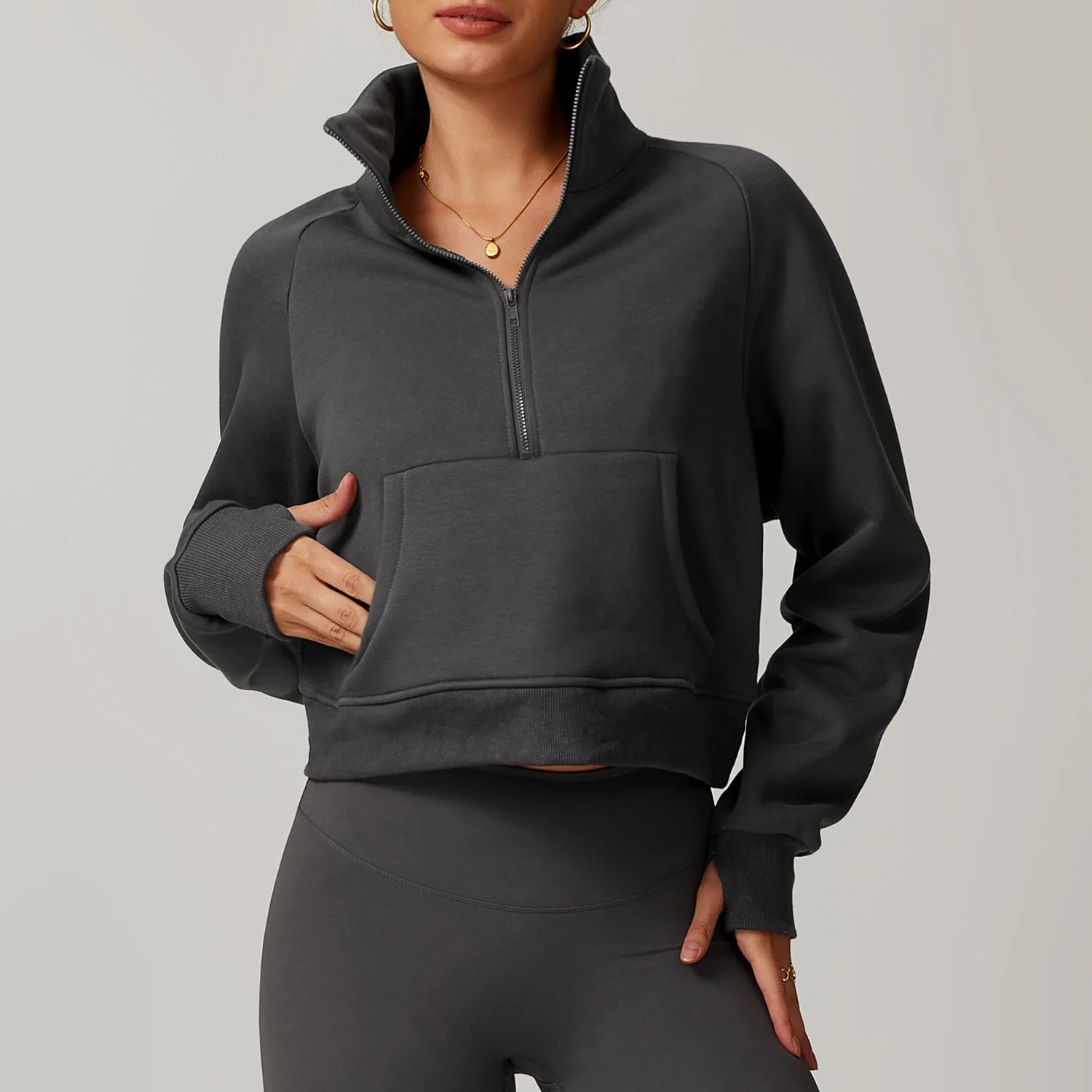 Zaléa Cloud Cozy Pullover - Charcoal Grey / S - Sweatshirt