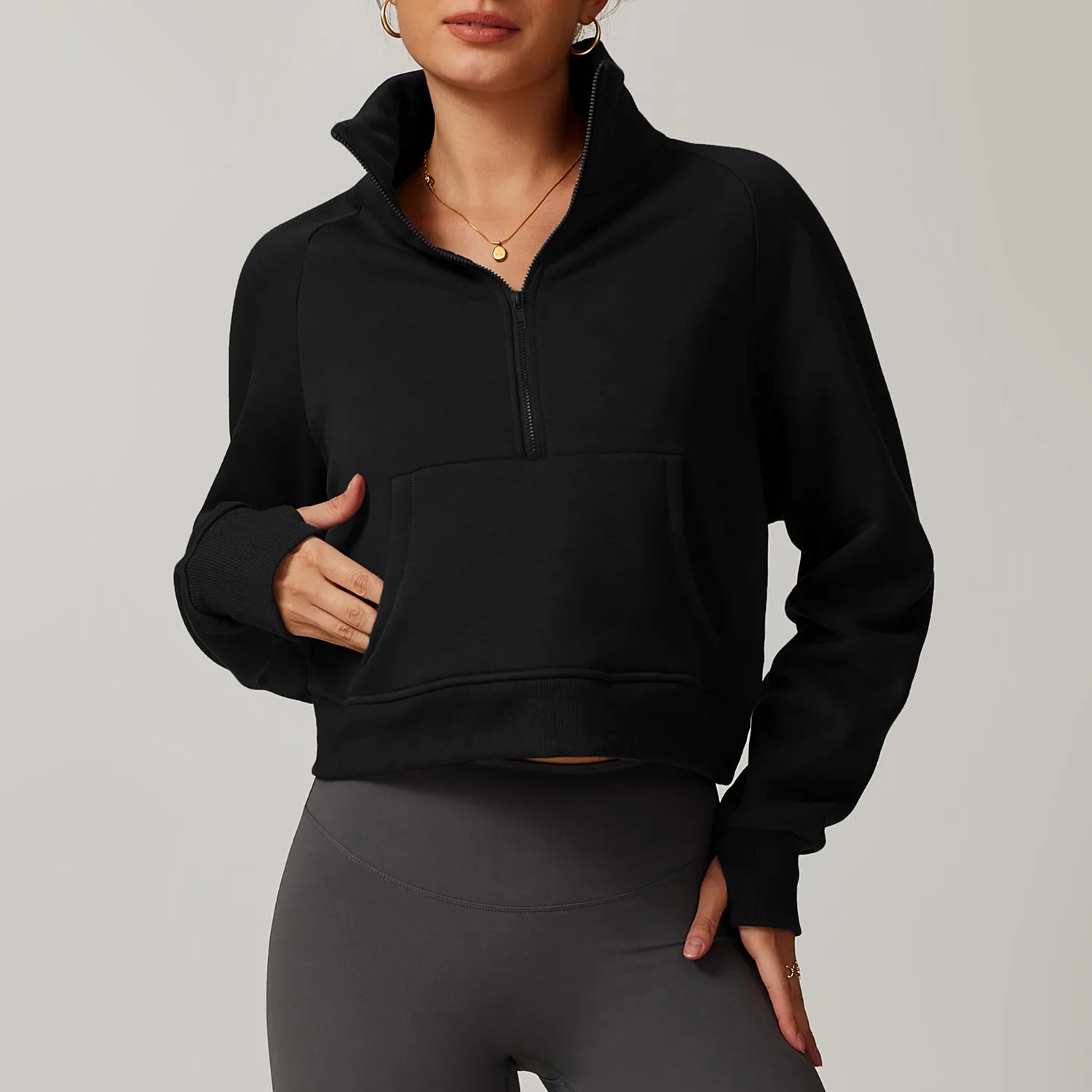 Zaléa Cloud Cozy Pullover - Black / S - Sweatshirt