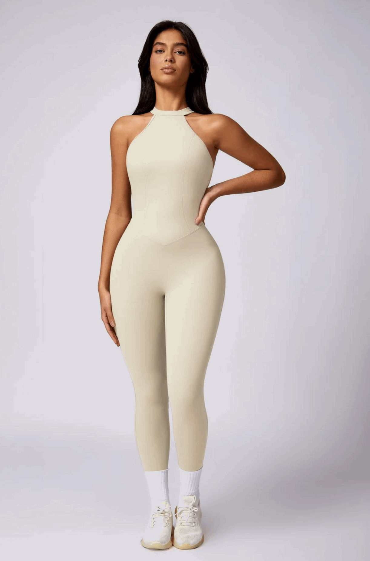 Zaléa Open-Back Halter Jumpsuit