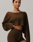 Zaléa Nia Cropped Long Sleeve Top