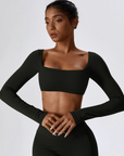 Zaléa Seamless Long-Sleeve Crop Top