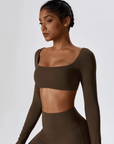 Zaléa Seamless Long-Sleeve Crop Top