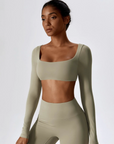 Zaléa Seamless Long-Sleeve Crop Top